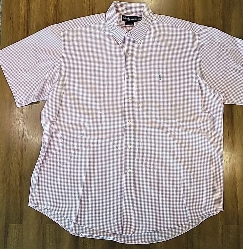 Ralph Lauren Blake Gingham Button Down Shirt XL EUC